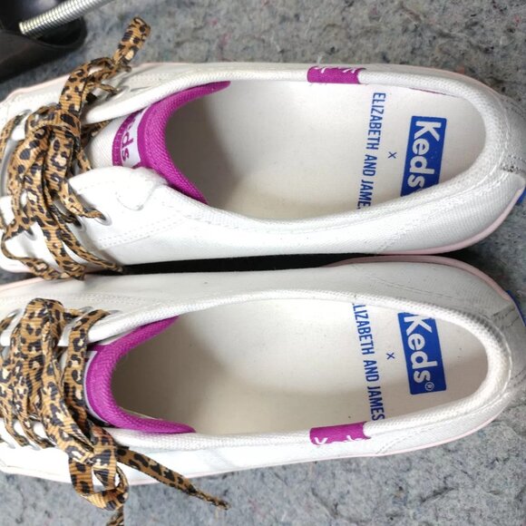 Keds Elizabeth And James Womens 6.5 Shoes Canvas Sneakers Leopard Animal Print - Picture 9 of 10